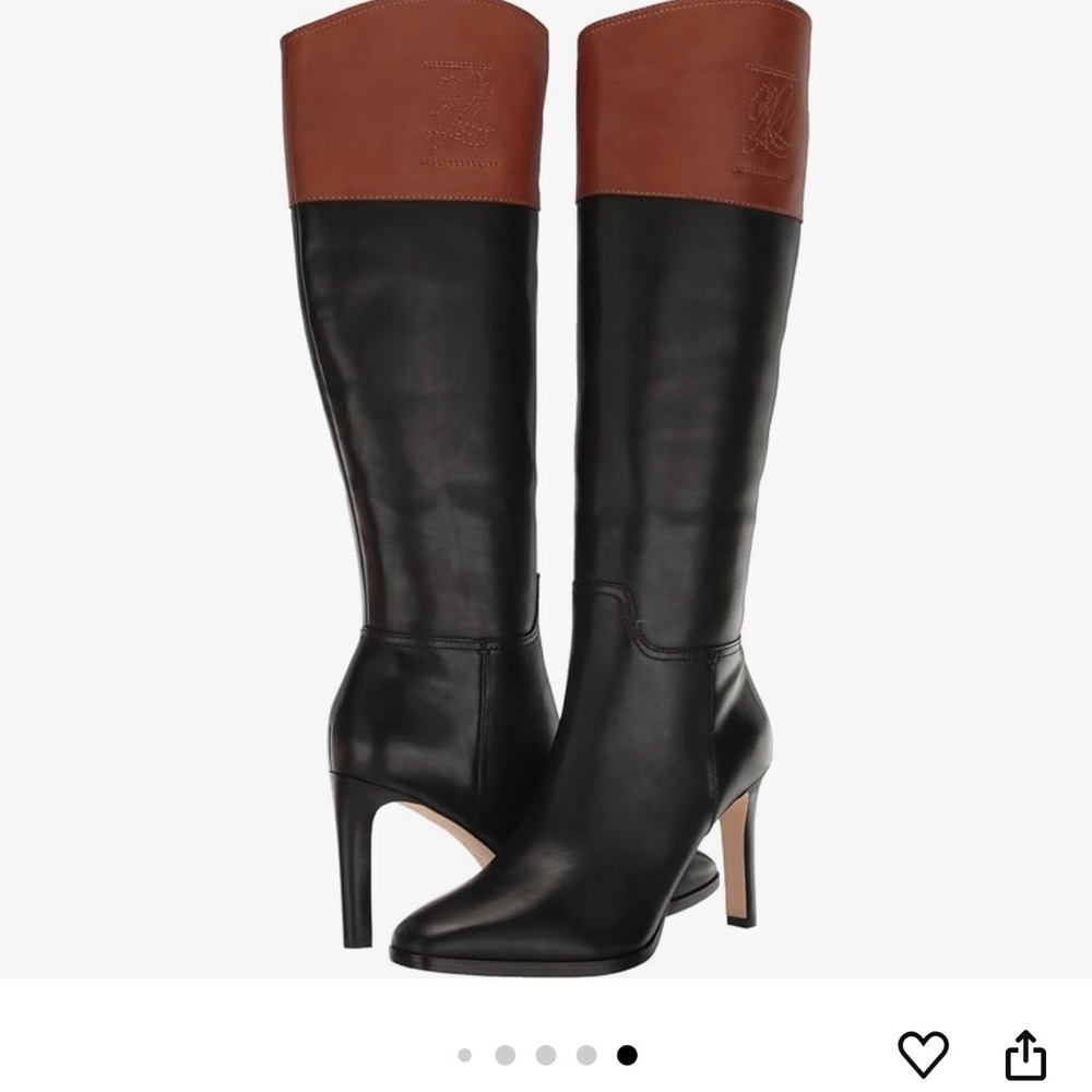 Ralph By Ralph Lauren Page Tall Heel Boots SZ 8 Brand New Retail $298